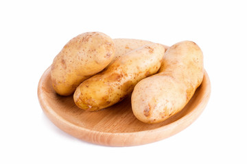 Potato isolated on white background.