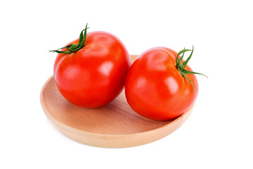 Tomatoes isolated on white background.