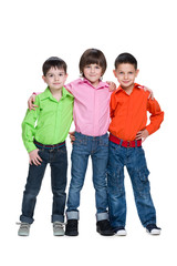Fototapeta premium Three fashion young boys