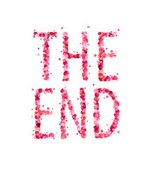 The end. Pink rose petals