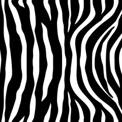 Zebra Stripes black white Seamless Pattern
