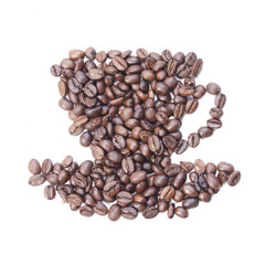 A cup of coffee beans
