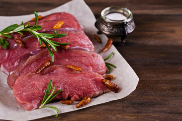 Raw beef fillet