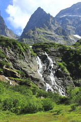 Fototapeta na wymiar Obersee Wasserfall bei Kröntenhütte