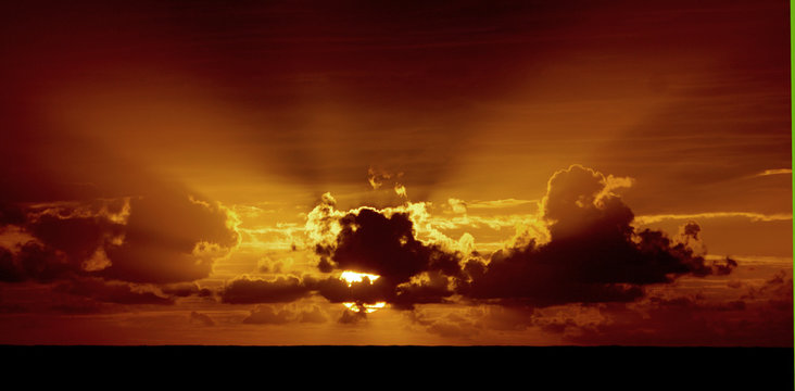 Sunset at sea