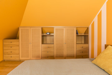 Room with yellow wall