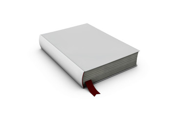 3d Illustration of Blank book cover template with pages