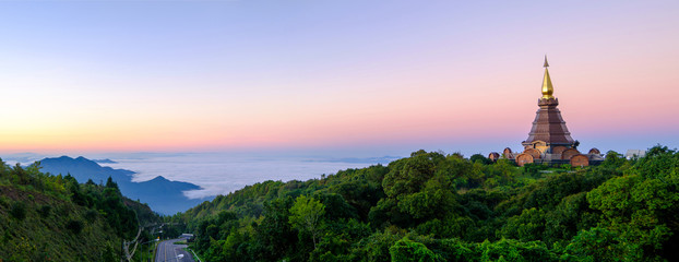 Panorama landscape view in the morning.
