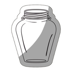 Mason jar icon. Retro vintage decoration and canning theme. Isolated design. Vector illustration