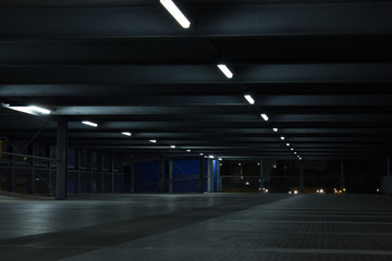 car park at night