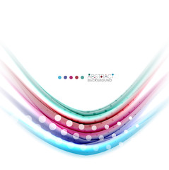 Abstract wave template