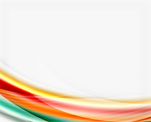 Colorful modern wave line, business abstract layout