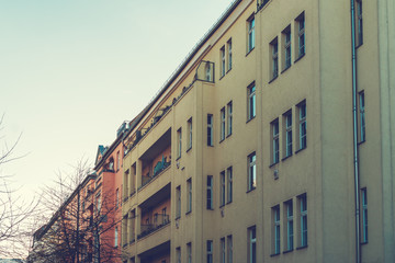 brown and red facaded buildings in vintage colors