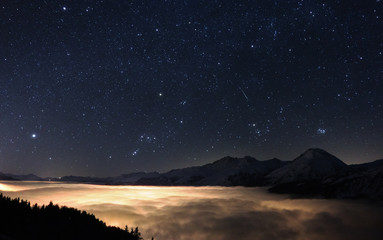 Orion over the clouds