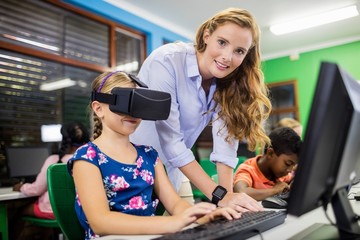 Child using 3D glasses