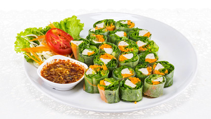 Fresh spring roll vietnamese food