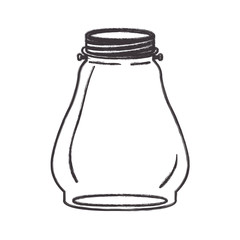 Mason jar icon. Retro vintage decoration and canning theme. Isolated design. Vector illustration