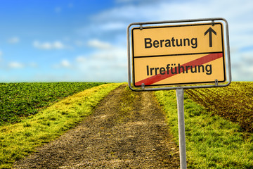 Fototapeta premium Schild 177 - Beratung