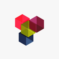 Obraz premium Blank geometric abstract business templates, hexagon layouts