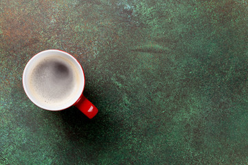 Coffee cup on stone table