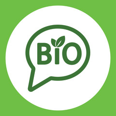 bio sign character biology emblem label word bubble dialog simpl