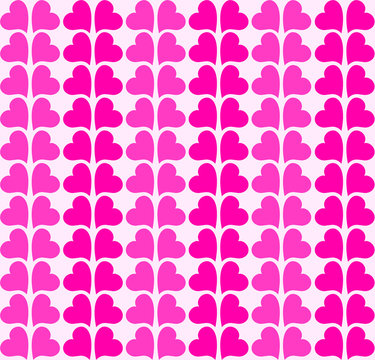 Hearts Background in Pink Tones