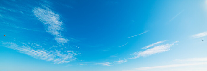 white clouds and blue sky