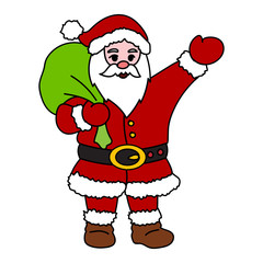 Santa claus on white background. Vector illustration