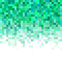Green color square mosaic vector background