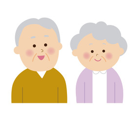 老夫婦　シニアカップル