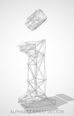 Vector illustration of a Pencil sketched I. Hand drawn 3D I.