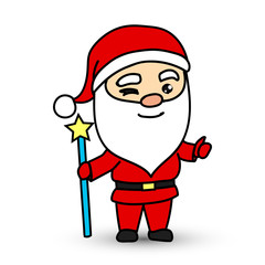 Santa claus on white background. Vector illustration