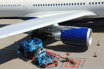 fueling an airplane