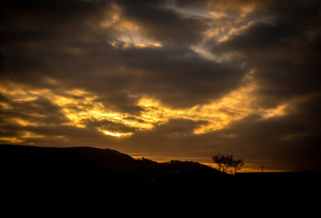 Fototapeta premium Sunset over Hamilton Hill