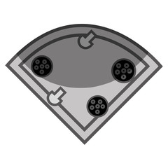 Naklejka premium delicious pizza flat icon vector illustration design