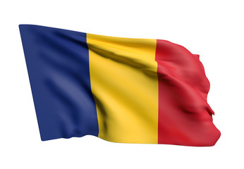 Romania flag waving