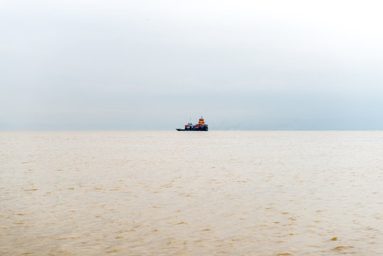 passenger ferry boat in open waters