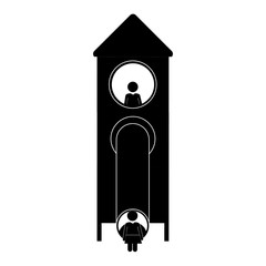 Kids playground with icon. Park fun play toy leisure and outdoor theme. Isolated design. Vector illustration