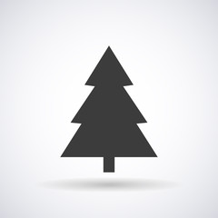 Obraz premium Christmas tree icon and New Year, stylish vector illustration, EPS10
