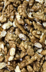 Background walnuts close-up shot 