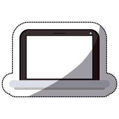 Laptop icon. Device gadget technology and electronic theme. Isolated design. Vector illustration