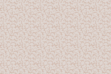 Romantic background with seamless pattern in vintage style