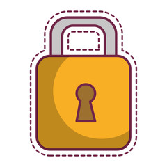 safe padlock security isolated icon vector illustration design