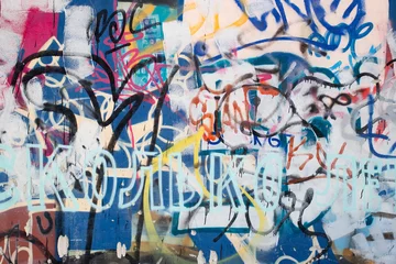 Keuken spatwand met foto Colorful graffiti on the wall © nellino7
