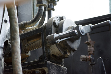 vintage valve of old train steam engine