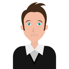 man character facial expression vector illustration design