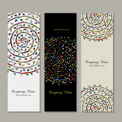 Banners collection, floral mandala design