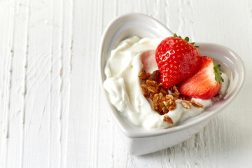 Bowl of yogurt and granola