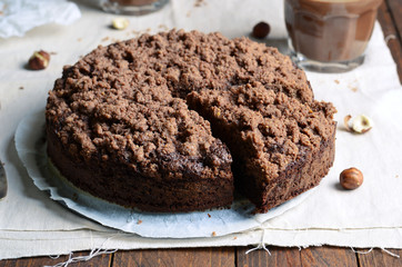 Chocolate Crumble Pie, Hazelnut Brownie 
