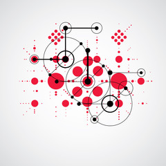 Bauhaus retro wallpaper, art vector background made using grid a